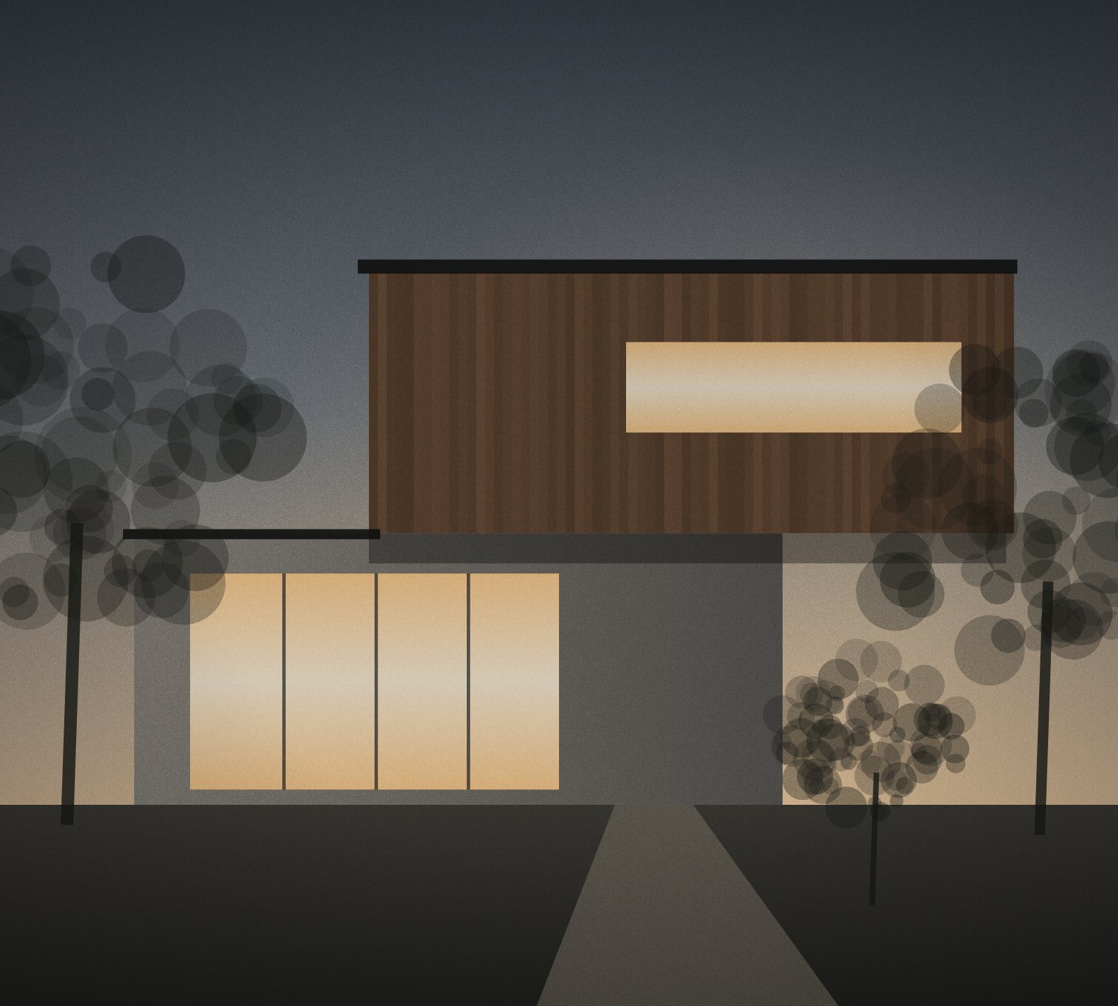 Illustrative modern house; not an actual listing