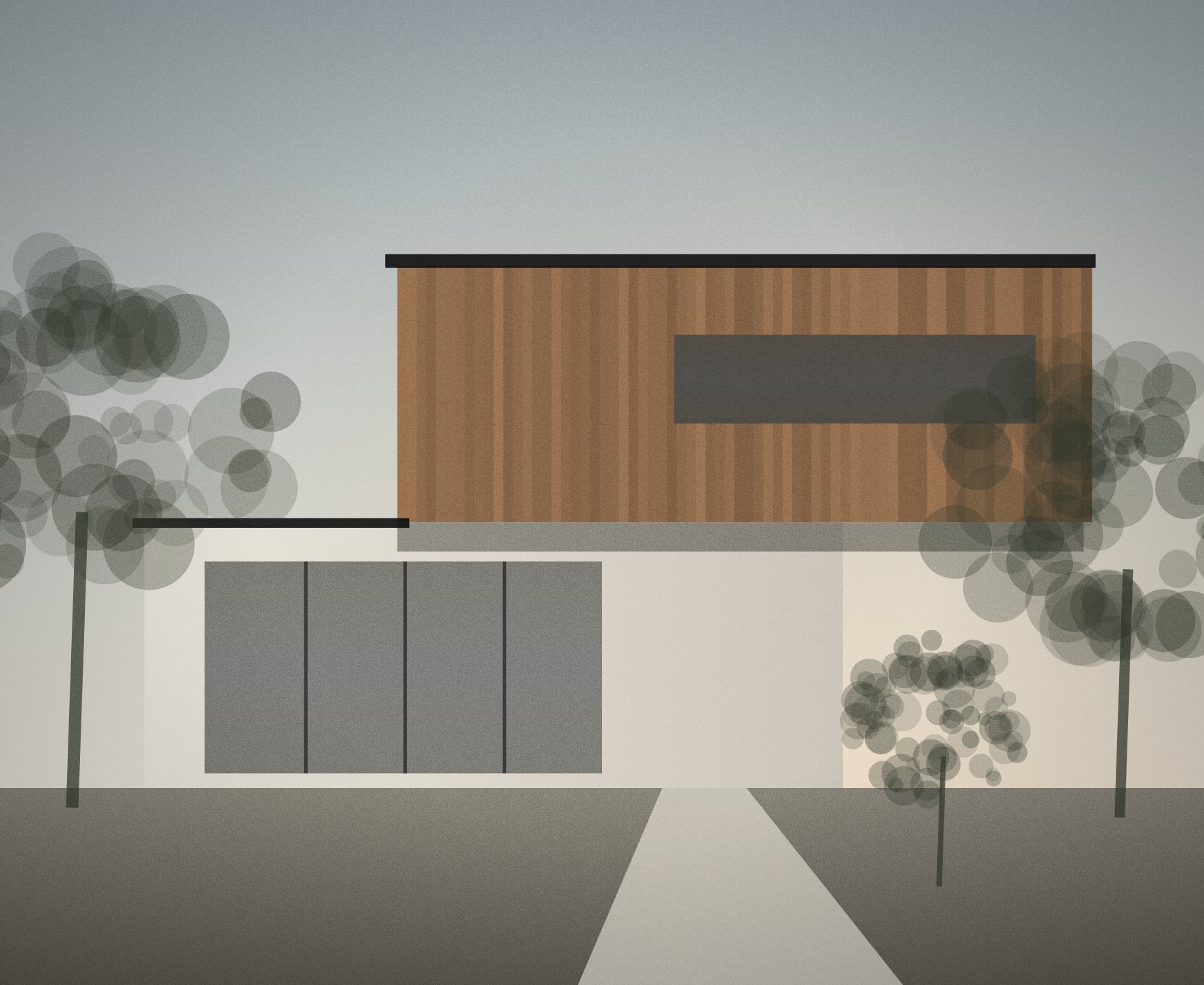 Illustrative modern house; not an actual listing