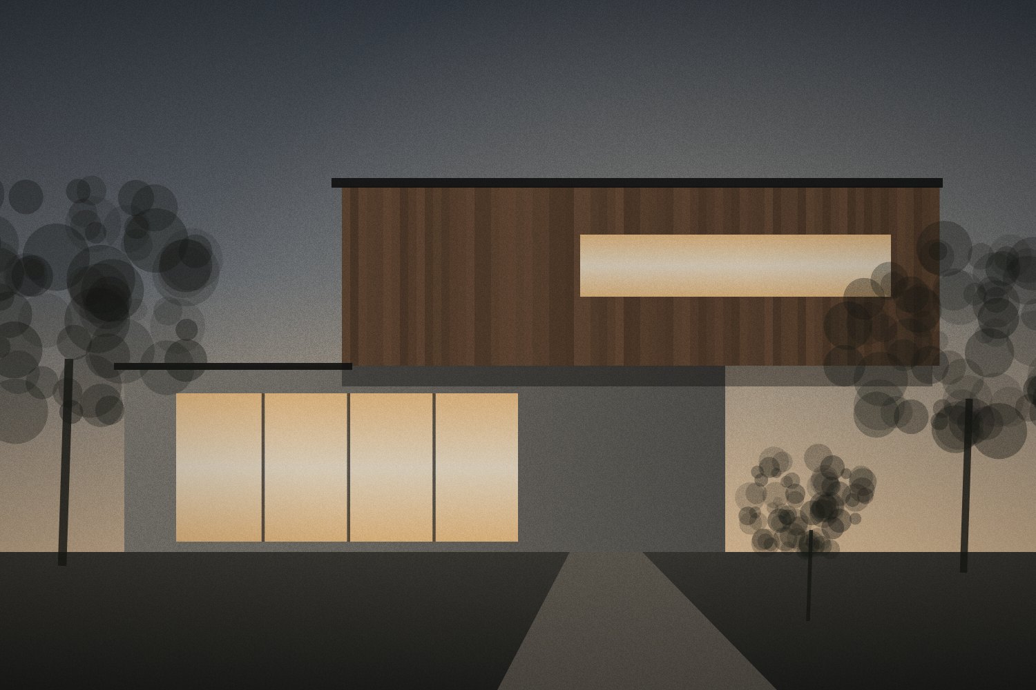 Illustrative modern house; not an actual listing